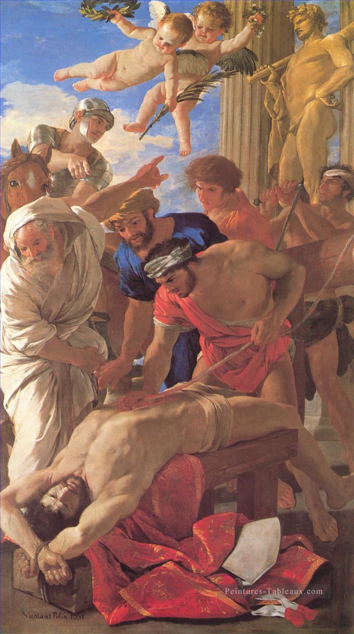 Le Martyre de St Erasmus classique peintre Nicolas Poussin Peintures à l'huile